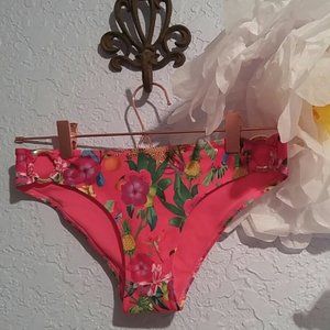 H&M Floral Tropical Bikini Bottom SZ 6